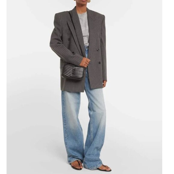 Saint Laurent Black Lou Mini Leather Shoulder Bag - Picture 3 of 11